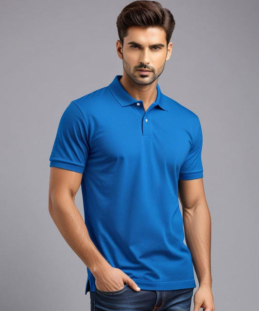 Basic Polo T-Shirt - Blue