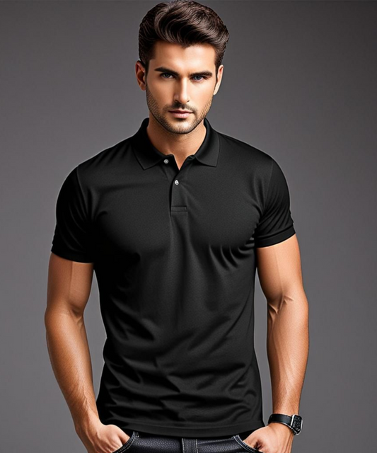 Basic Polo T-Shirt - Black