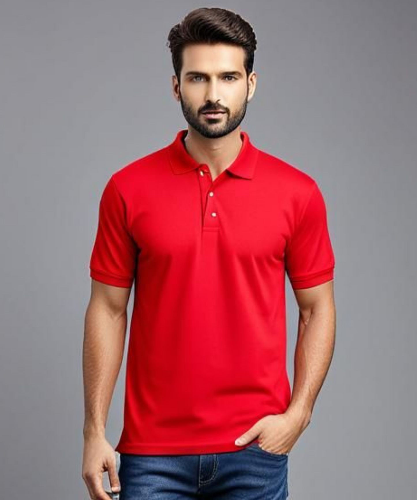 Basic Polo T-Shirt - Red