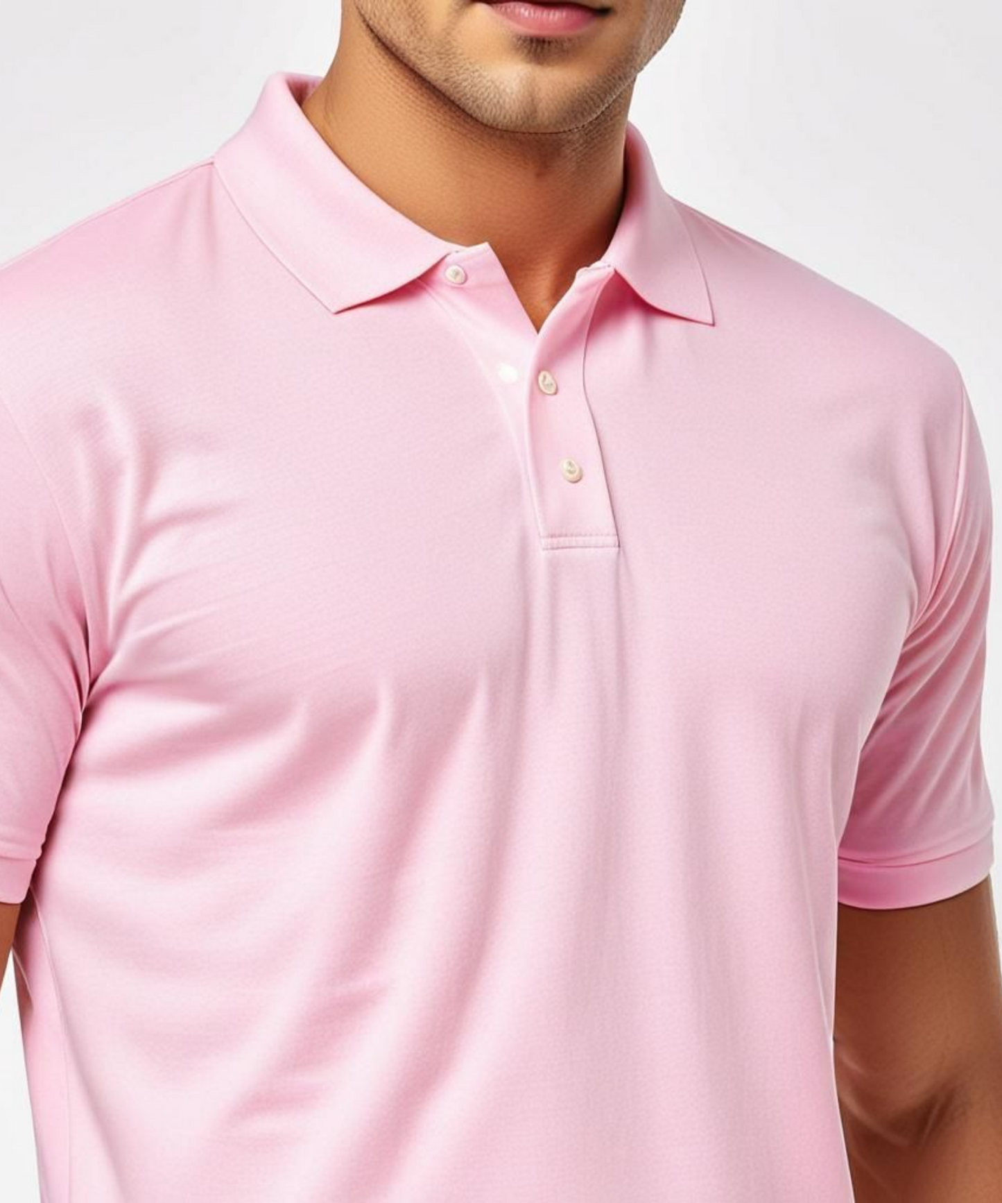 Basic Polo T-Shirt - Light Pink