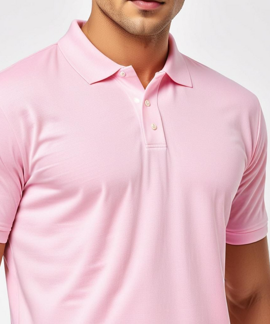 Basic Polo T-Shirt - Light Pink
