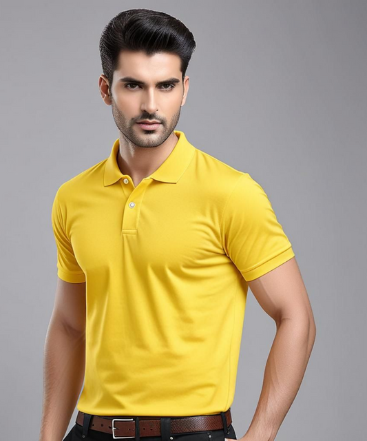 Basic Polo T-Shirt - Yellow